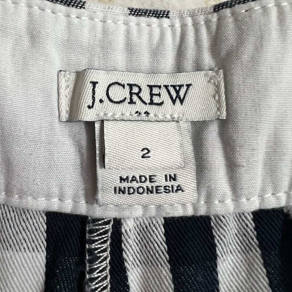 J. Crew Gingham Navy/White Excellent Condition 100% Cotton Shorts Size 2 - Picture 4 of 5